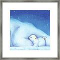 Polar Bears, Goodnight Nanook Framed Print