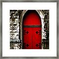 Gothic Red Door Memphis Church Framed Print
