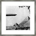 Graf Zeppelin Over Giza Pyramids 1931 Framed Print