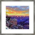 Grand Canyon Winter Sunset Framed Print