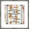 Grand Essentials Of Happiness Framed Print