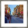 Grant Street In Chinatown Framed Print