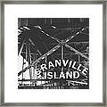 Granville Island Bridge Black And White- By Linda Woods Framed Print