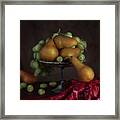 Grapes And Pears Centerpiece Framed Print