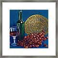 Grapes And Wine Framed Print