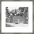 Graphite Parris Island Welcome Framed Print