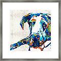 Great Dane Art - Stick With Me - By Sharon Cummings Framed Print