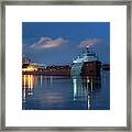 Great Lakes Freighter Cason Callaway Reflections -6776 Framed Print