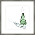 Green Bead Christmas Tree Ii Framed Print