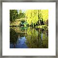 Green Footbridge In Monets Garden Framed Print