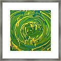 Green Forest Swirl Framed Print