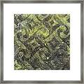 Green Monoprint 2 Framed Print