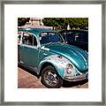 Green Old Vintage Volkswagen Car Framed Print