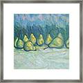 Green Pears Framed Print