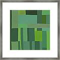 Green Stripes 2 Framed Print