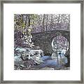 Grey And White Bridge Framed Print