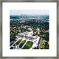 Griffith Observatory And Dtla Framed Print