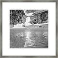 Grinnell Glacier Black And White Panoramic Framed Print