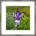 Groovy Purple Iris Framed Print