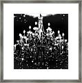 Grosvenor Chandelier Sparkles In Black And White Framed Print