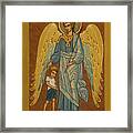 Guardian Angel With Boy - Jcgwb Framed Print