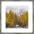 Guisane Valley In Autumn - French Alps Framed Print