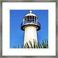 Gulf Coast Lighthouse Seascape Biloxi Ms 3819a Framed Print