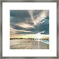 Gulf Shores Al Pier Seascape Sunrise 152c Framed Print