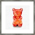 Gummy Bear Red Orange Framed Print