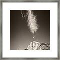 Half Dome And Cloud Framed Print