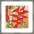 Halyconia Bouquet In Orange Framed Print