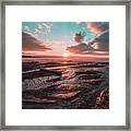 Hamburg Beach Sunset Framed Print