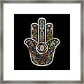 Hamsa Mosaic Framed Print