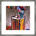 Hand Coming Out Of Paint Can Framed Print