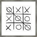 Hand-drawn Tic-tac-toe Game Framed Print