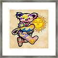 Happy Bear And Sun Framed Print