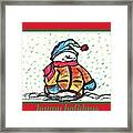 Happy Holidays Snowman Framed Print