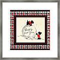 Happy New Year Scottish Terriers Framed Print