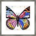 Happy Rainbow Butterfly Framed Print