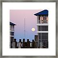 Harbor Moon Framed Print
