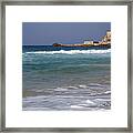 Harbor Ruins At Caesarea National Park Framed Print