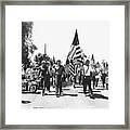 Hard Hat Pro-viet Nam War March Saluting Cops Tucson Arizona 1970 Framed Print