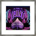Hard Rock Casino The Joint Pink Blue And Purple Lights Framed Print