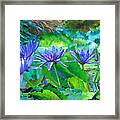 Harmony Of Purple And Green Framed Print