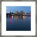 Harrisburg, Pennsylvania Skyline At Night Framed Print
