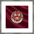 Harvard University Seal Over Colors Framed Print
