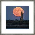 Harvest Moon Over Stage Island, Maine Framed Print