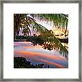 Hawai'i Lagoon Sunrise Framed Print