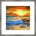 Hdr Beach Sunset Framed Print