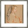Head Of A Young Girl And Studies Of Hands And Of Her Right Foot Framed Print